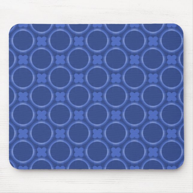Royal Blue Quirky Charm Mousepad Musmatta (Framsidan)