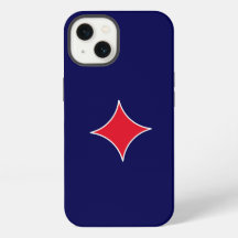 Royal Blue Red Starburst iPhone-fodral