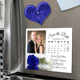 Royal Blue Ro Calendar & Photo Spara Date Magnet