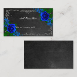 Royal Blue Ro Chalk Board Fall Wedding Bord Placeringskort