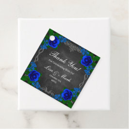 Royal Blue Ro Chalk Board Fall Wedding Gåvor Etiketter