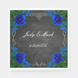 Royal Blue Ro Chalk Board Fall Wedding Pappersservett