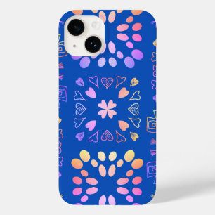 Royal Blue Rosa Lilac Ombre Patchwork Mönster