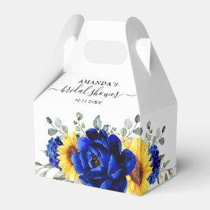 Royal Blue Rustic Solros Modern Möhippa Presentaskar