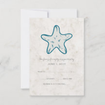 Royal Blue Rustifish Bröllop OSA Card