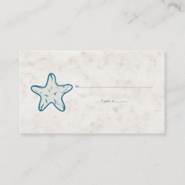 Royal Blue Rustifish Bröllop Place Cards Placeringskort