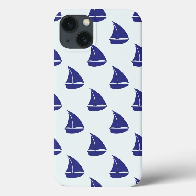 Royal Blue Sailboat Mönster (Baksida)