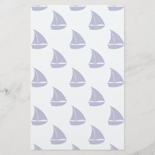 Royal Blue Sailboat Mönster Brevpapper