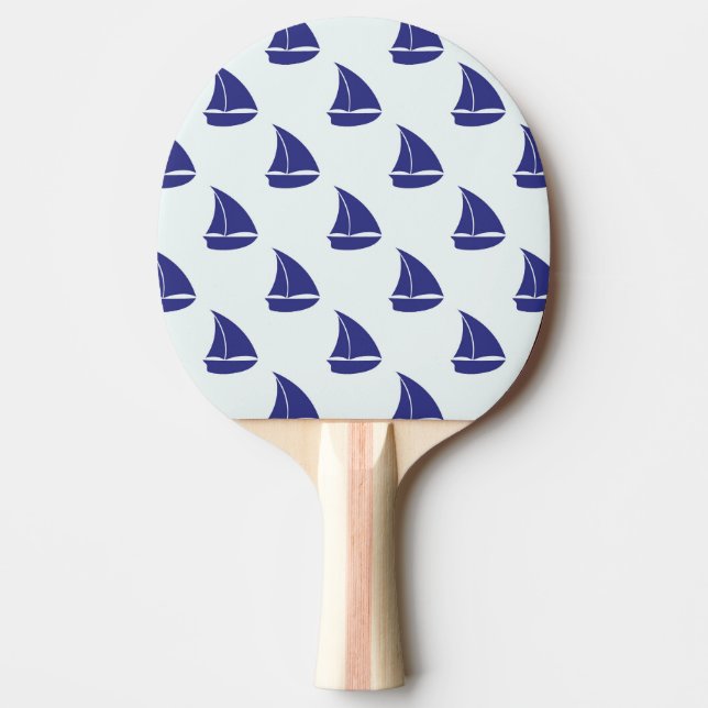 Royal Blue Sailboat Mönster Pingisracket (Framsidan)