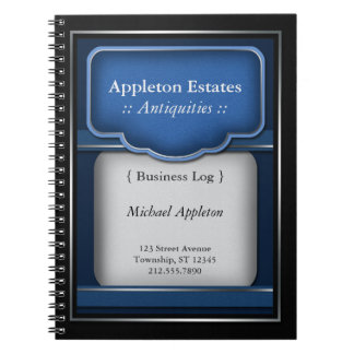 Royal Blue Sapphire - Business Notebook Anteckningsbok Med Spiral