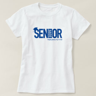 Royal Blue SENIOR med Studentmössa T Shirt