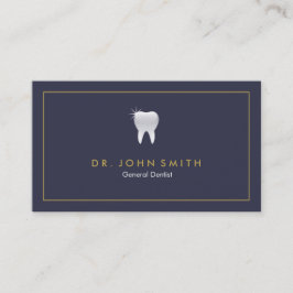Royal Blue Shiny Tooth Dental Möte Tidsbeställning Kort