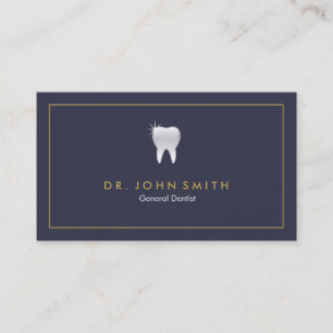 Royal Blue Shiny Tooth Dental Möte Tidsbeställning Kort