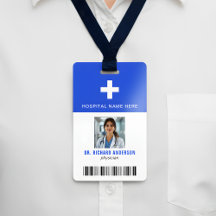 Royal Blue Sjukhus Anställd Streckkod ID