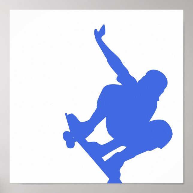 Royal Blue Skateboarding Poster (Framsidan)