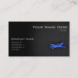 Royal Blue Small Flygplan Visitkort