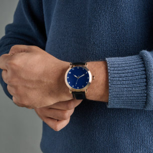 Royal Blue Solid Färg Armbandsur