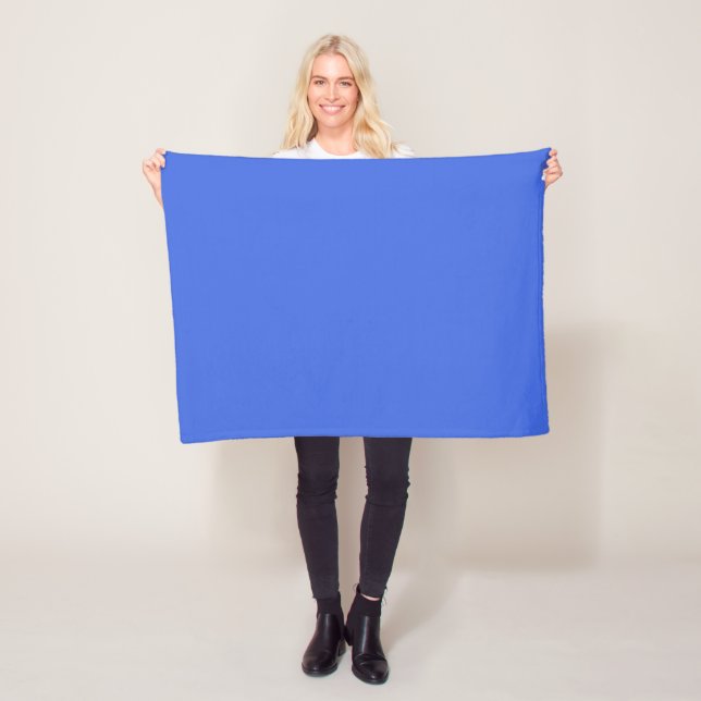 Royal Blue Solid Färg | Klassisk | ELEGANT Fleecefilt (På plats)