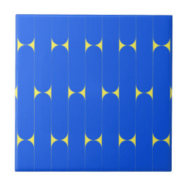 Royal Blue Sticks Small Ceramic Tile Kakelplatta