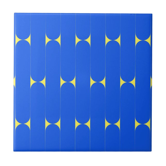 Royal Blue Sticks Small Ceramic Tile Kakelplatta (Framsidan)