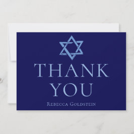 Royal Blue Stjärna av David Bar Mitzvah Tack Kort