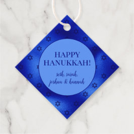 Royal Blue Stjärna av David Hanukkah Personlig Gåvor Etiketter