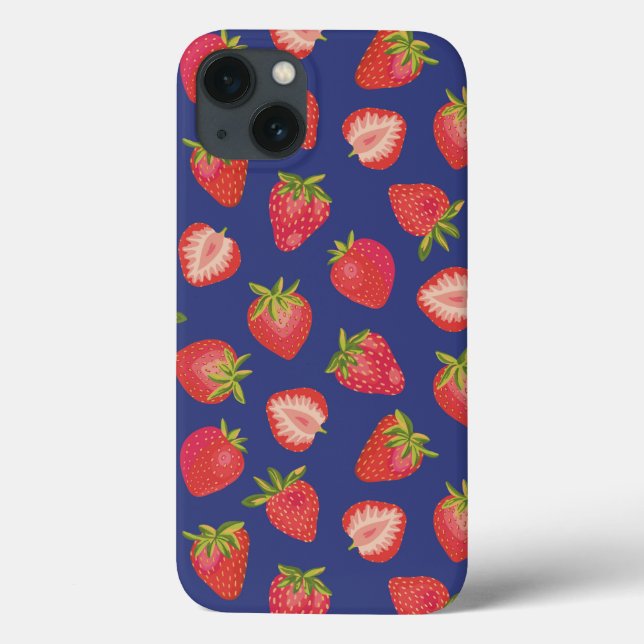 Royal Blue Strawberry iphone case (Baksida)