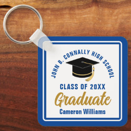 Royal Blue Student Personlig Studenten Gift Nyckelring