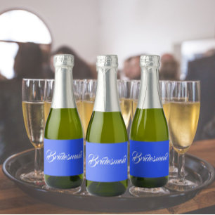 Royal Blue Stylized Script Bröllop Bridesmaid