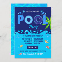 Royal Blue Summer Bassäng Födelsedagsfest