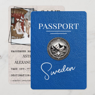 Royal Blue Sverige Passport Spara datum Datumet