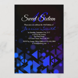 Royal Blue Sweet 16 Party Inbjudan