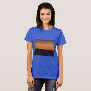 Royal Blue T-shirt med solnedgång