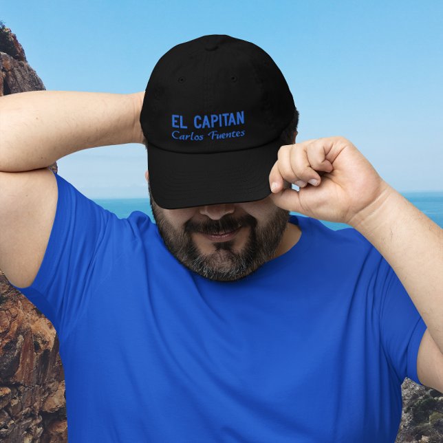 Royal Blue Trådar El Capitan Fiske Broderad Keps (Royal Blue Threads El Capitan Fishing Embroidered Baseball Cap)