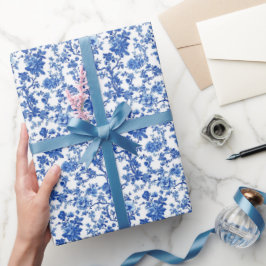 Royal Blue Trädgårds Toile Presentpapper