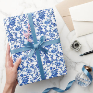 Royal Blue Trädgårds Toile Presentpapper