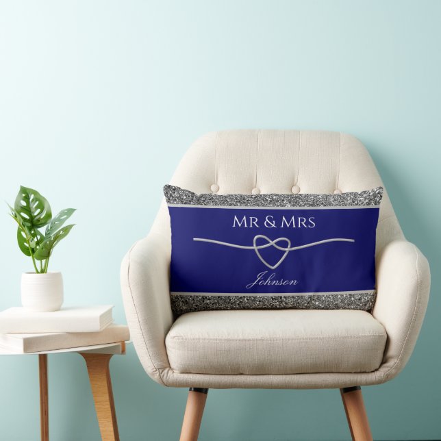 Royal Blue Wedding Favor Lumbarkudde (Stol)