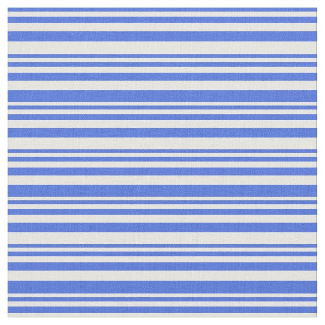 Royal Blue & White Färgad Led Mönster Tyg (Närbild)