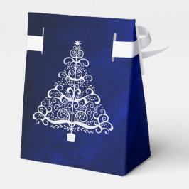 Royal Blue White Julgran Bröllop Presentaskar
