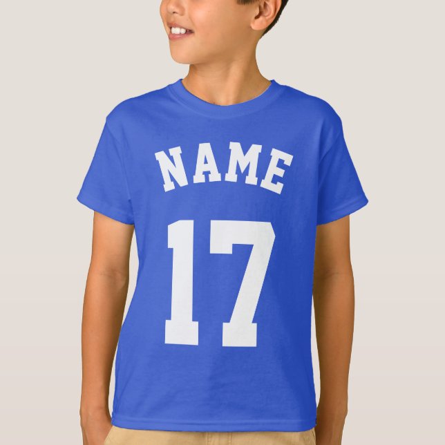 Royal Blue & White Kids | Idrottsdesign Tee Shirt (Framsida)