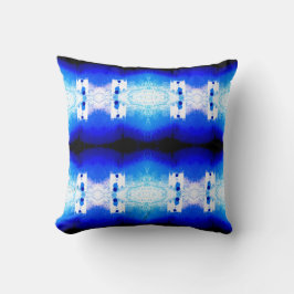 Royal Blue White Mediterranean Large Mosaics Kudde