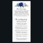 Royal Blue White Silver Metallic Blommigt Bröllop Program<br><div class="desc">bröllopsprogram av royal med blått vitt silver-tema med elegant-bouquet royal blue,  marin,  silver,  blommor med ren vit färg elegant och sage ro eucalyptus grönt. Kontakta mig om du behöver hjälp med anpassning eller om du behöver någon annan produkt med den här designen.</div>