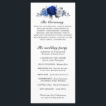 Royal Blue White Silver Metallic Blommigt Bröllop Program<br><div class="desc">bröllopsprogram av royal med blått vitt silver-tema med elegant-bouquet royal blue,  marin,  silver,  blommor med ren vit färg elegant och sage ro eucalyptus grönt. Kontakta mig om du behöver hjälp med anpassning eller om du behöver någon annan produkt med den här designen.</div>