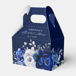 Royal Blue White Silver Metallic Möhippa Fav Presentaskar