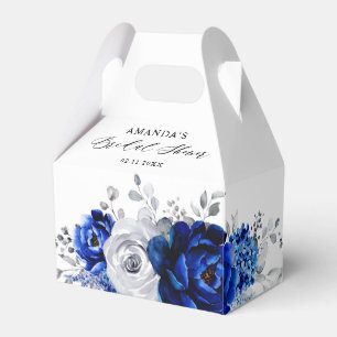 Royal Blue White Silver Metallic Möhippa Presentaskar