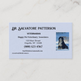 Royal Blue & white w/ photo or logo Business Card Visitkort
