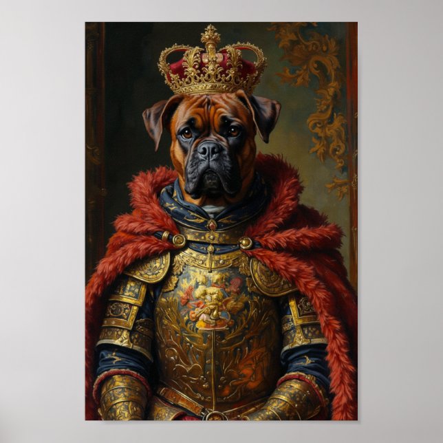 Royal Boxer Portrait Poster (Framsidan)