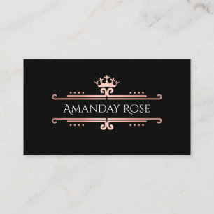 Royal Brand Namn Ro Black Vintage Princess Visitkort