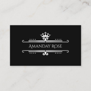 Royal Brand Namn Ro Silver Black Ram Visitkort