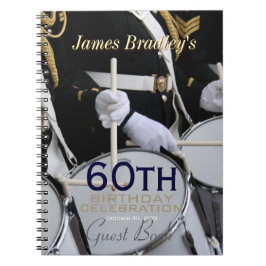 Royal British Band 60 Birthday Guest Bok Anteckningsbok Med Spiral